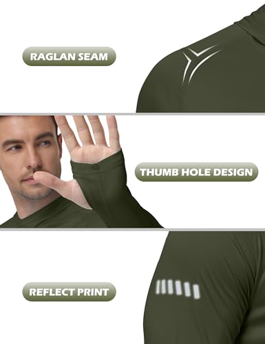 Image of Roadbox Men's UPF 50+ Sun Hoodie, UV Long Sleeve Fishing Shirts Rash Guard