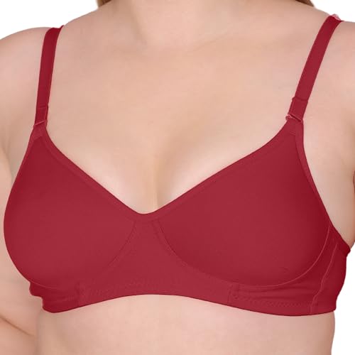Image of Tweens - Medium Padded Cotton Rich Bra - Full Coverage, Seamless, Multiway Straps, Wirefree Everyday T-Shirt Bra (Pack of 2)