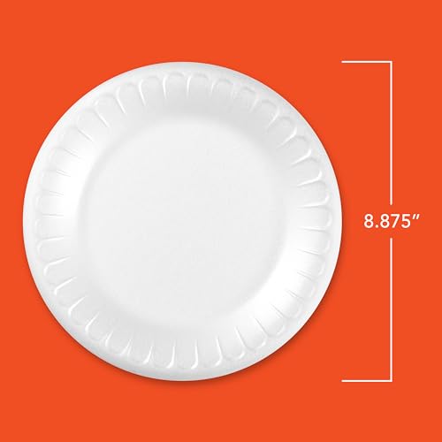 Hefty Everyday 9 Inch Foam Plates, White, 45 Count (Pack of 1)