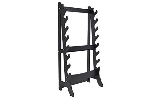 Rack pour 8 armes ShenLong noir haut de gamme support vertical pour katana et bâton