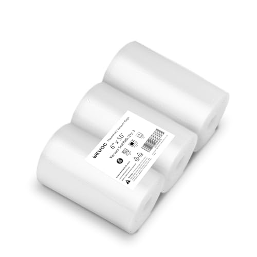 [2024 New] 6" x 50' 3 Rolls, Vacuum Sealer Rolls