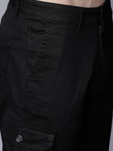 Image of Highlander Men's Slim Fit Cargo Trousers| Stylish & Comfortable for Casual, Travel & Active Wear | Trouser for Men | Men Trousers