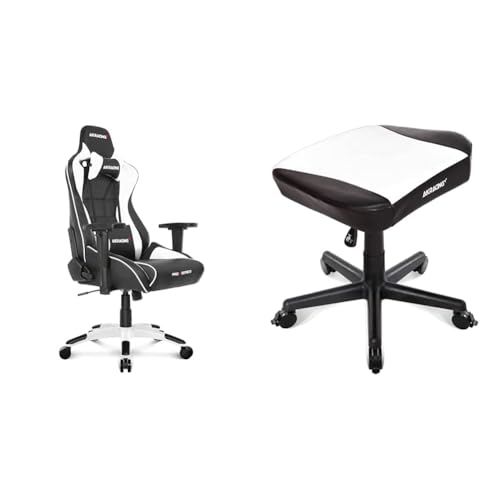 AKRacing ゲーミングチェア+フットレストセット Pro-X V2 ホワイト + Footrest ホワイト