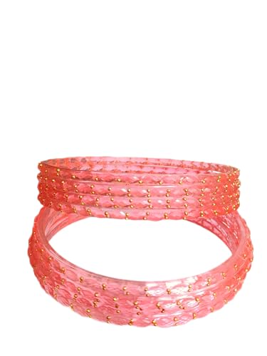 Image of JPS Plain and Glossy Finished Raindrop Glass Bangles Set for Women & Girls | Traditional Ethnic Chudi for Wedding, Party & Regular- Set of 12 Pcs of One Colour | Wedding Special