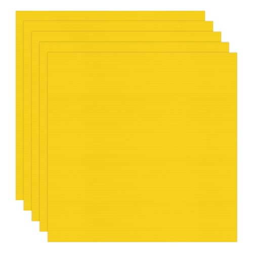 Image of M METERXITY 5-Pack Corrugated Plastic Sheets, 16 Inch x 16 Inch Waterproof Blank Corrugated Poster Board Yard Signs for Garage Sale /Office /Classroom /Party /Lawn Sign Road [3mm Thick, Yellow]