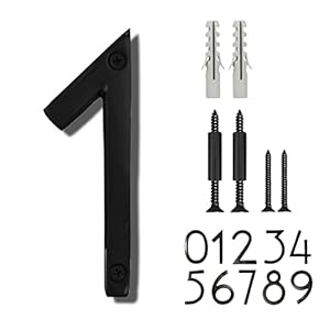 6 Inch NACH Floating Mount Shadow House Address Number For Outside or Inside, Metal Modern House Numbers For Mailbox…