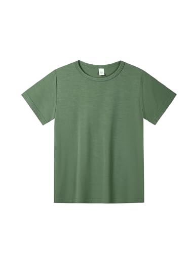 Image of Bow Dream Rayon Bamboo Toddler Boys Outfits Basic Solid Color Baby Boy Clothing Sets Short Sleeve T-Shirt and Shorts