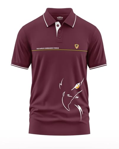Image of WarriorWorld Men's Polo T-Shirt | 100% Pure Cotton 270 GSM Fabric | Stylish Graphic Printed Tee | Comfortable Regular Fit T-Shirt