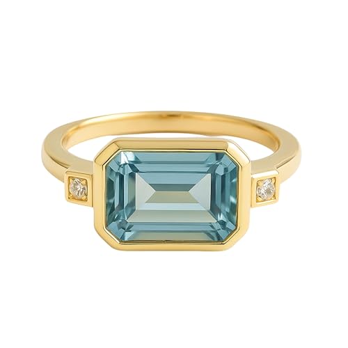 Bague Art déco en argent et topaze bleue pour sublimer vos tenues quotidiennes