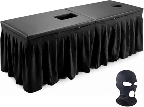 The MILKER: Midnight Edition | Bold Milking Massage Table with Dual Openings & Privacy Curtain