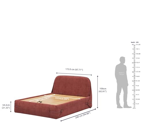 Image of Wakefit Hibernis Queen Size Hydraulic Storage Upholstered Bed