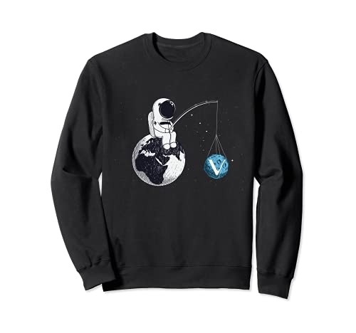 Cryptocurrency Talk - Vechain To The Moon Space Man Merch Sweatshirt