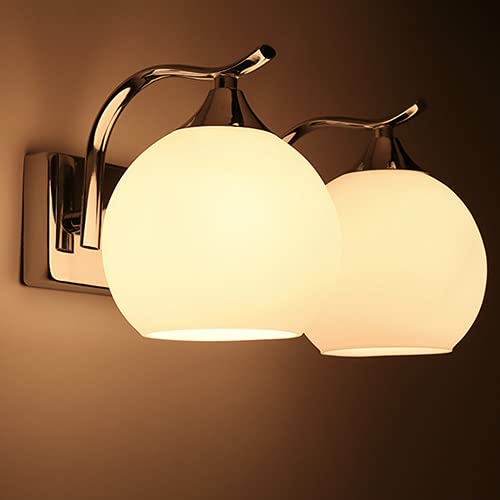 Applique murale E27 design moderne en verre et ventouse métal premium