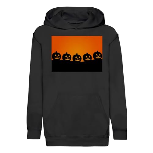 Sweat à capuche enfant Halloween citrouilles en coton premium durable