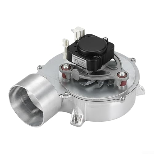 Ventilador de tiro inducido, potencia de eje de 25 W, para horno de pellets de 30 W, operación de bajo ruido, aleación de aluminio y construcción de chapa galvanizada, para sistemas de calefacción