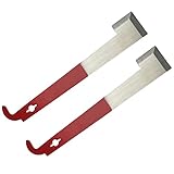 2 Pack Steel J Hook Bee Hive Tool Frame Lifter and Scraper for Beekeepers