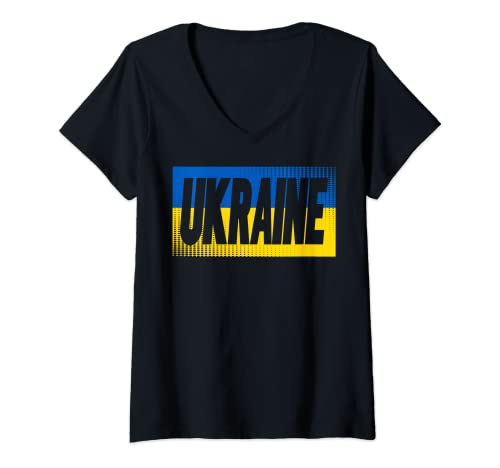 Mujer Ukraine Apparel - Lindo diseño ucraniano Camiseta Cuello V