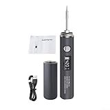 Kit de soldador inalámbrico portátil con pantalla digital con temperatura ajustable, función de calentamiento rápido, cable de carga USB para reparaciones de soldadura (L002)