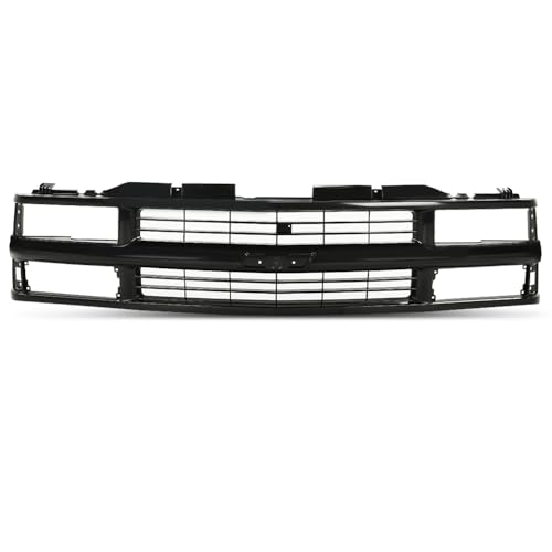 DOTCOM Front Grille Fit Chevy C-K 1500 2500 3500 Suburban 1994-2000-Fit Chevy Blazer Silverado Sport 1994-Fit Tahoe 1994-2000-For Models with composite headlights GM1200239 15981092 Black