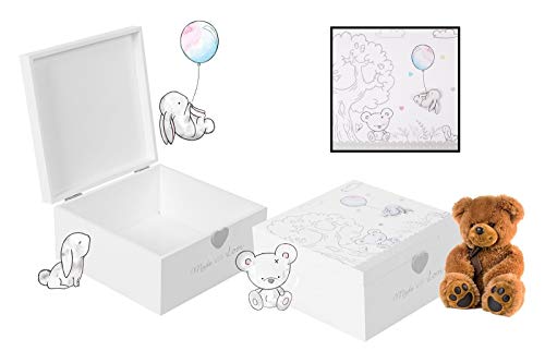 Hugs & Kisses - Wooden Memories Keepsake Box
