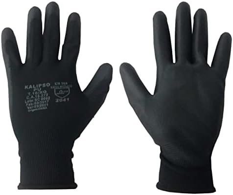 Luva de Segurança Tamanho G - PU Preta-KALIPSO-02.09.3.3
