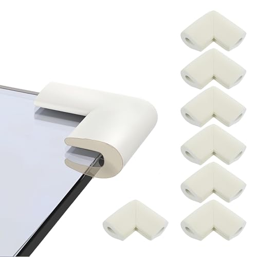 Image of KidDough Baby Proofing Corner Guards, Corner Protector for Sharp Edges, Table Corner Protector for Baby Safety (U Shape White)