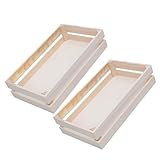 Ciieeo Contenedor de Madera para Guardar Juguetes y Frutas, Pequeño, Set de 2 Cestas, Adecuado para y Actividades Domésticas