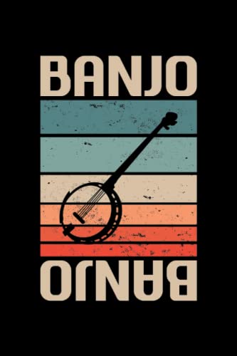 Retro Banjo Music Book: Banjo music book for Banjo Player, 6 x 9 with 120 pages, blank staff, softcover