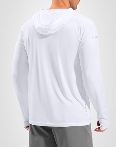 Image of Men's Sun Protection Hoodie Shirts Long Sleeve UPF 50+ Swim Shirts for Men Rash Guard Fishing Shirt Quick Dry