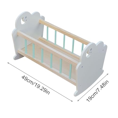 Lit bébé miniature en bois pour maison de poupée - 5