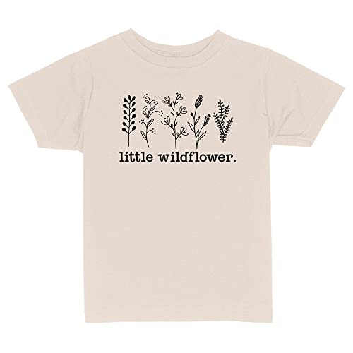Little Wildflower Toddler Kids T-Shirt 4T Natural