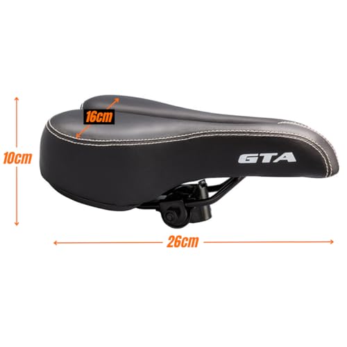 Banco Bicicleta Selim Bike Costurado Vazado Confortável MTB (Preto/Cinza)