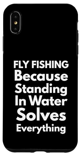Fly Fishing Solves Everything �ʔ������p �X�}�z�P�[�X iPhone XS Max �p