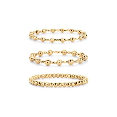 PAVOI 14K Gold-Plated Beaded Bracelet Set Cover