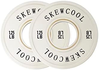 SKEWCOOL Olympic Fractional Plates 1.25LB 2.5LB 5LB Set Rubber Coated Fractional Change Plates 2-inch Color Weight Plates for Strength Training Weight Loss Sold in Pairs