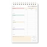 ADHD Daily Planner for Neurodivergent Adults, 60 Sheets Undated Productivity Planner with Brain Dump & Self Care, 7"×10" Notepad to Stay Organized and Focused