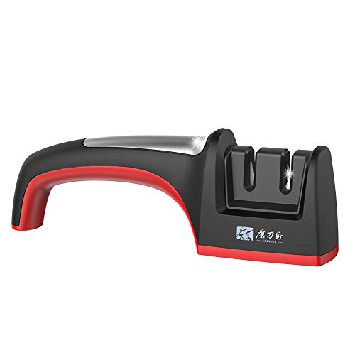 Best Cyber Deals 🔥 Knife Sharpener Tool with Ceramic and Tungsten Carbide Sharpening Restore and Polish Blades and Knives Knife Sharpening Kitchen Knife for Dull Steel, Paring Chefs, and Pocket Knives