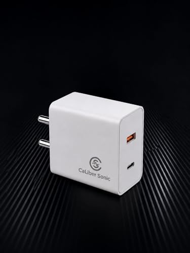 Image of 100W GaN Fast Charger with Dual Cable (USB-C to C & USB-A to C) | PD 3.1 Fast Charging Wall Adapter | Multi Device Charger for Laptops, Smartphones & Tablets