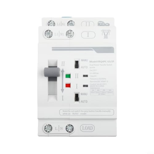 Interruptor de transferencia automática doble potencia 2P 63A 220V con carcasa ignífuga