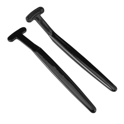 COLLBATH 2Pcs Charcoal Brush Ergonomic Scraper for Oral Care Removes Debris and Reduces Bad Breath User Friendly Design Black