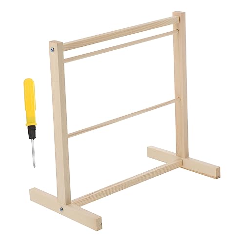 Toyvian 1pc Doll Clothes Dolls Clothes Hanger Rack Little Hangers for Dolls Clothes Hangers Doll Garment Rack with Hangers Doll Hangers Doll Clothe Hanger Doll and Accessories Wooden