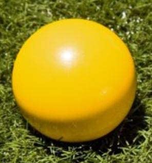 BuyBocceBalls Listing - Premium Quality, Official Tournament-Grade Pallino or Pallina for Bocce - Regulation size 60mm - Yellow - Use with 100, 107 or 110+mm bocce balls