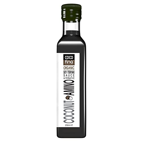 Cocofina Organic Coconut Aminos Alternative to Soy Sauce Teriyaki Sauce Gluten Free Liquid Aminos Soy Free Vegan Keto and Paleo - Glass 250ml