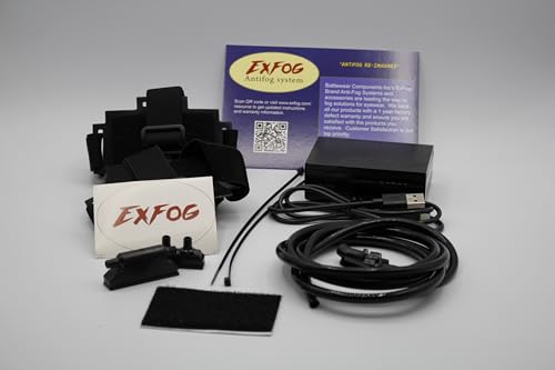 ExFog XT Standard-Set mit Kopfband und T-Band – leichte Anti-Beschlag-Einheit für Airsoft, Paintball, Ski-, Sport- und Baubrillen