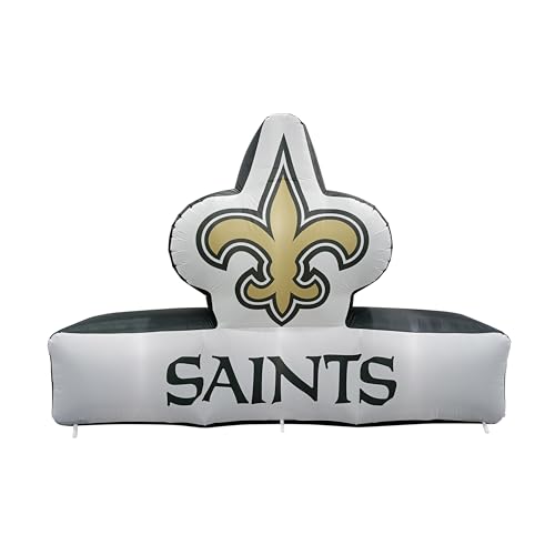 FANMATS NFL New Orleans Saints Inflatable Mascot - Self Inflating Inflatable Display, Built-In Blower & Tethers, Official Team Logo – Show Your Spirit All Year Round