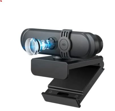 Generic 1080P Webcam by Totality Phases of Life - with a Microphone for Video Calling/Meetings/Teaching, HD 30fps Web Camera with Sliding Privacy