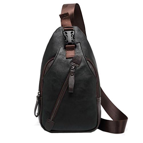 Leather Sling Bag for Men Women
