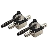 Nakkaa 2PCS 1/4' Heavy Duty Gas Shutoff Valve Steel In-line Shutoff Replacement...