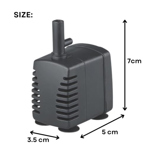 Image of S0B0 WP-280 Submersible Water Pump for Aquarium Fish Tank | Compact Design | Suitable for Freshwater and Saltwater Aquarium | Power: 5W| F.Max: 300L /H | Original from Tunai Store