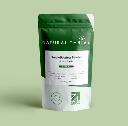 NaturalThrive - Polvo de papa morada, superalimento rico en antioxidantes naturales, vegano, sin gluten, sin OMG, 3.53 onzas